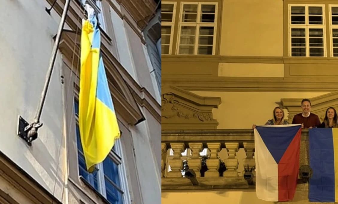 Prvýkrát od roku 2022 Česká republika zvesila žlto-modré plátno. Ako reagoval Kyjev?