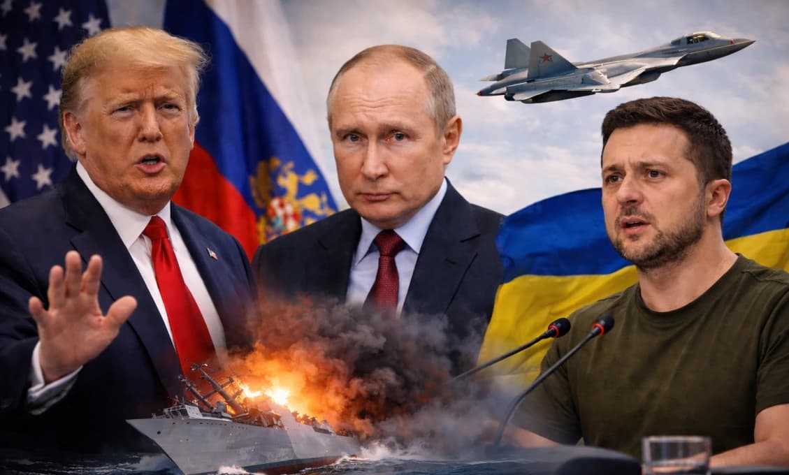Hlavné témy zahraničných médií 16. februára: Trump vyzval Rusko, Putin nasadil Su-57, USA potopili vlastnú loď, Zelenskyj vystúpil s prejavom